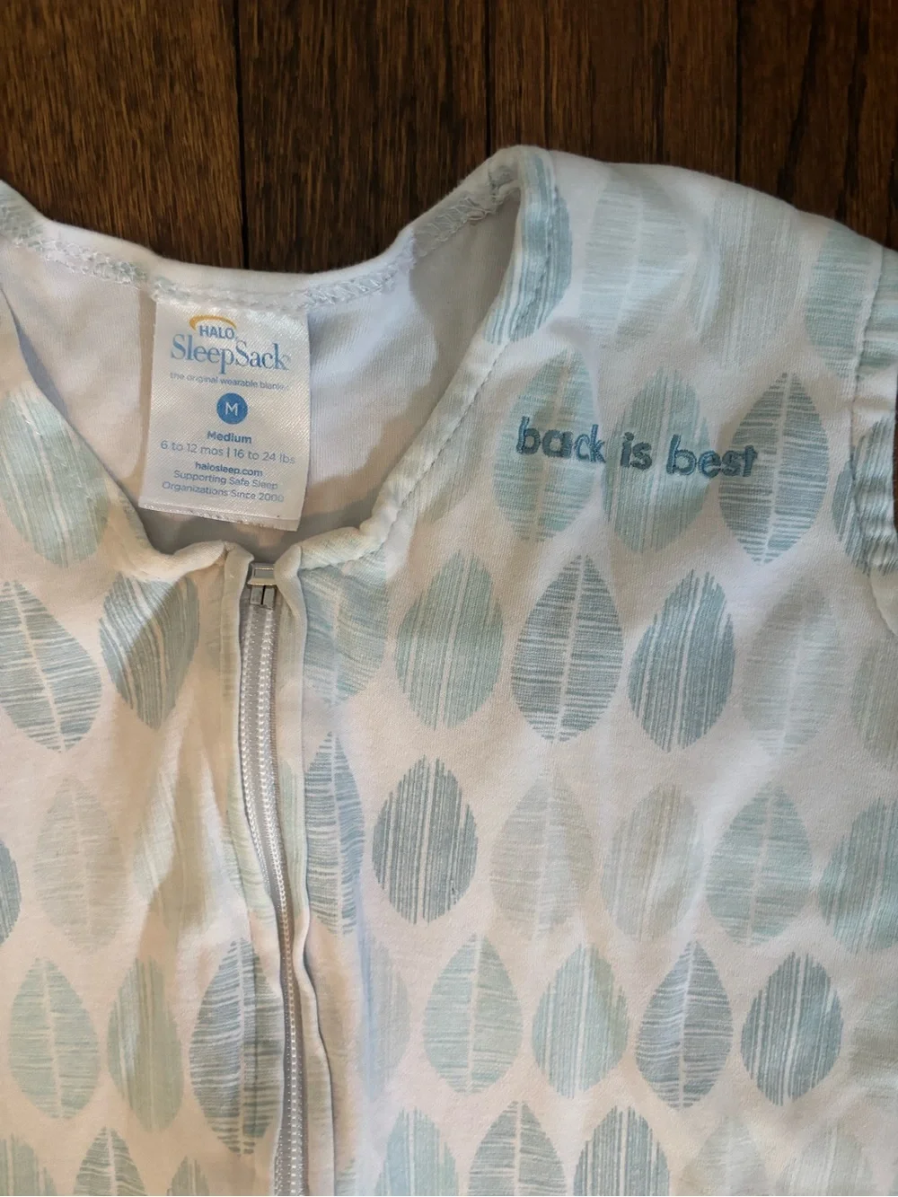 Bundle Halo Grey Solid & White Sleep Sacks with Light Blue Leaf Print